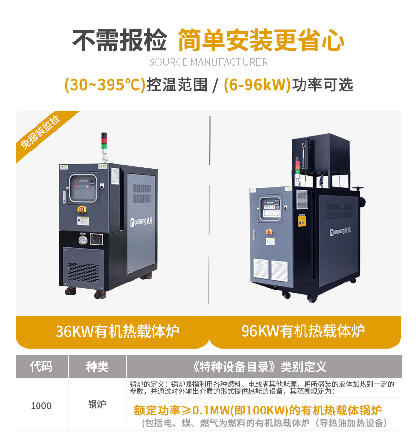 小型有機熱載體鍋爐規格